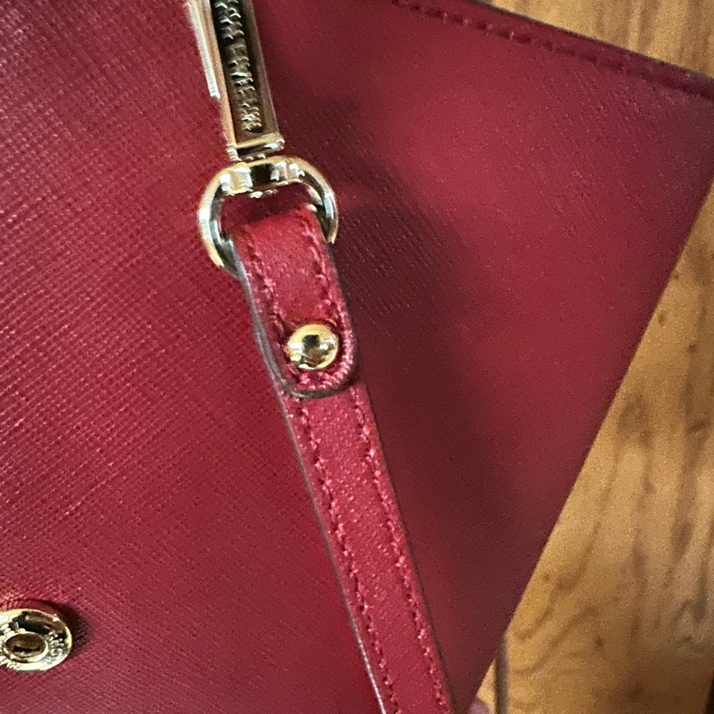 Michael Kors SCARLET RED Jet Set Travel Double Zip Wristlet/Wallet~NEW w/o Tags - Picture 8 of 14